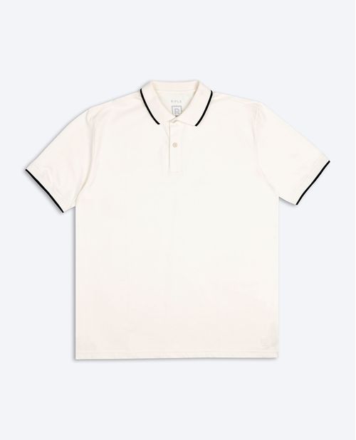 Polo básica con tipping en cuello y puños para hombre
