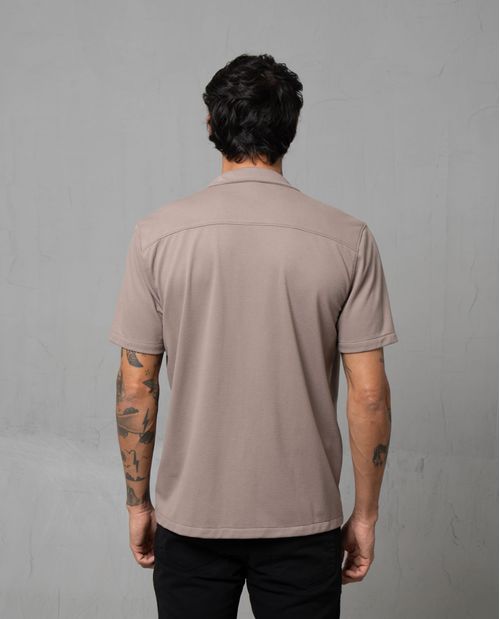 Camisa tipo resort con textura para hombre