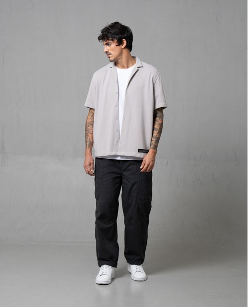 Camisa resort en tejido de punto para hombre