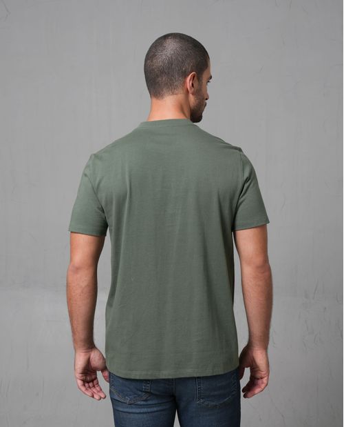 Camiseta con estampado en punto corazón para hombre
