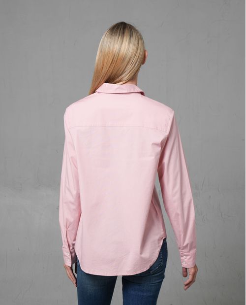 Camisa manga larga en lyocell para mujer