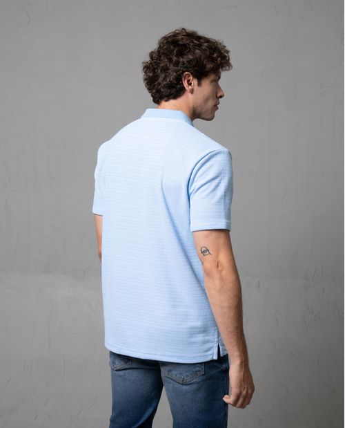 Polo en tela con textura para hombre