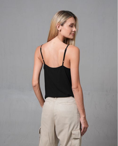Camisa con diseño cruzado para mujer
