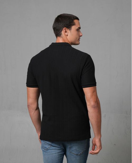 Polo comfort de tela con textura para hombre