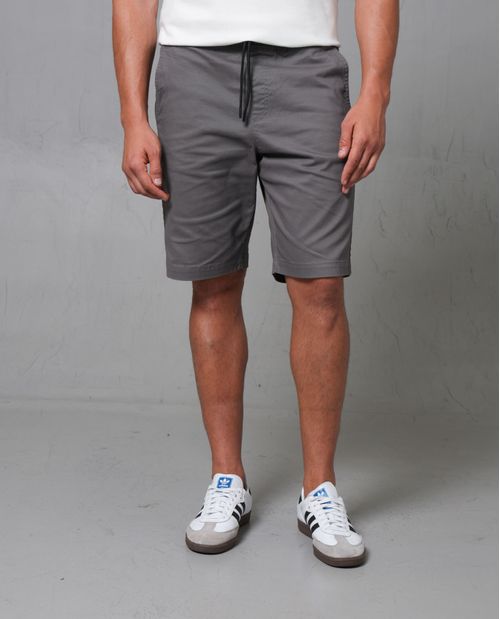 Bermuda con cordón ajustable en cintura para hombre
