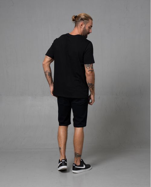 Bermuda en denim tono oscuro para hombre