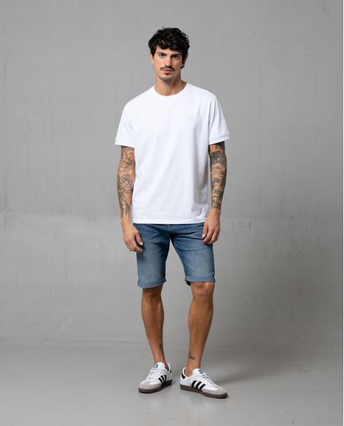 Bermuda en denim cinco bolsillos para hombre