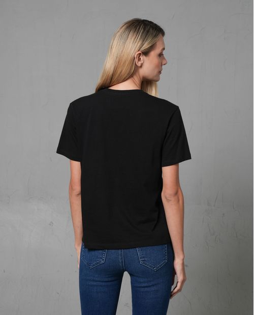 Camiseta estampada manga corta para mujer