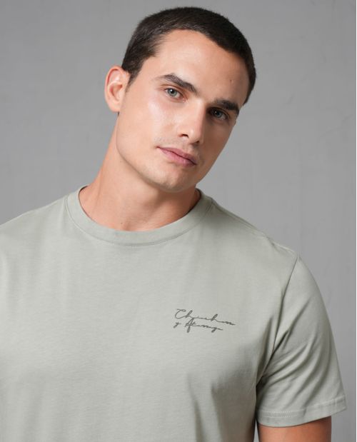 Camiseta manga corta estampada para hombre