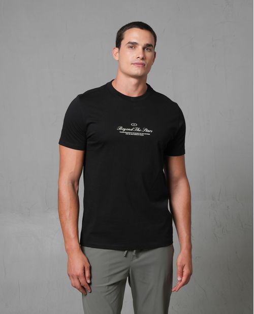 Camiseta con estampado en el frente para hombre