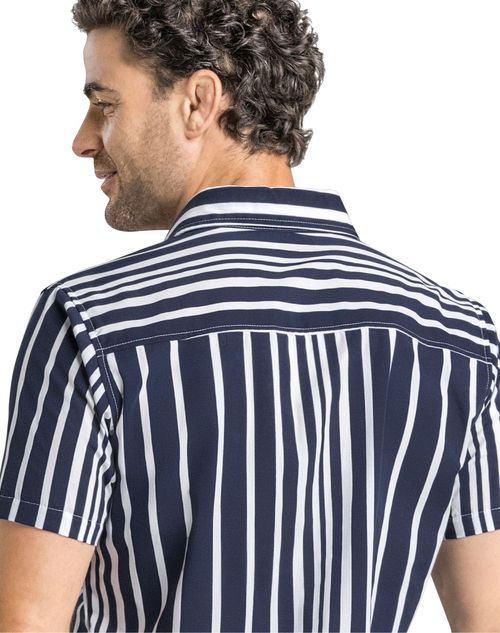 Camisa Hombre Azul Mp 555