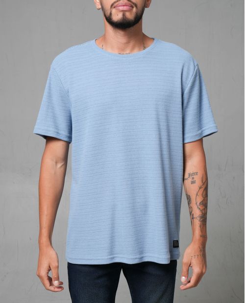 Camiseta en tela con textura para hombre