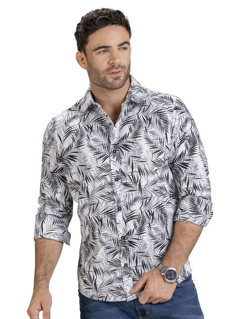 Camisa Hombre Gris Claro Mp 4782