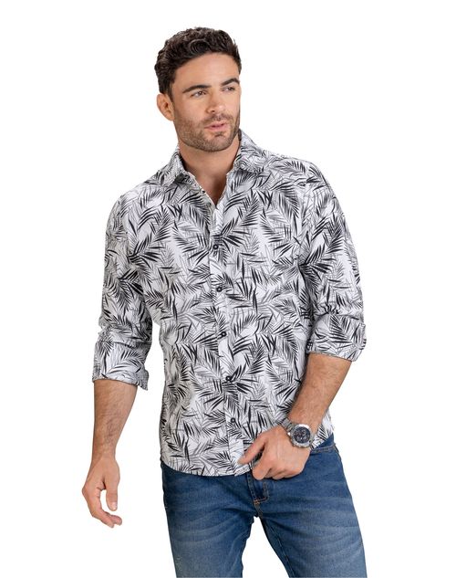 Camisa Hombre Gris Claro Mp 4782