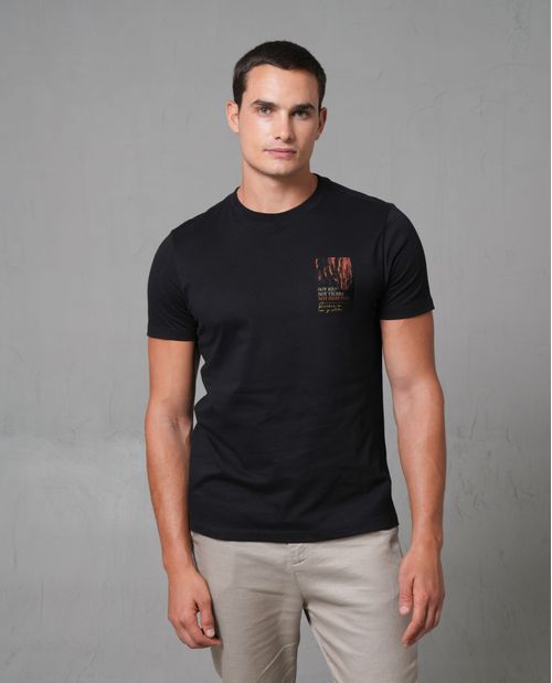 Camiseta manga corta con mini print para hombre