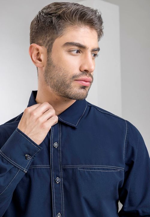 Camisa Hombre Azul Mp 2900