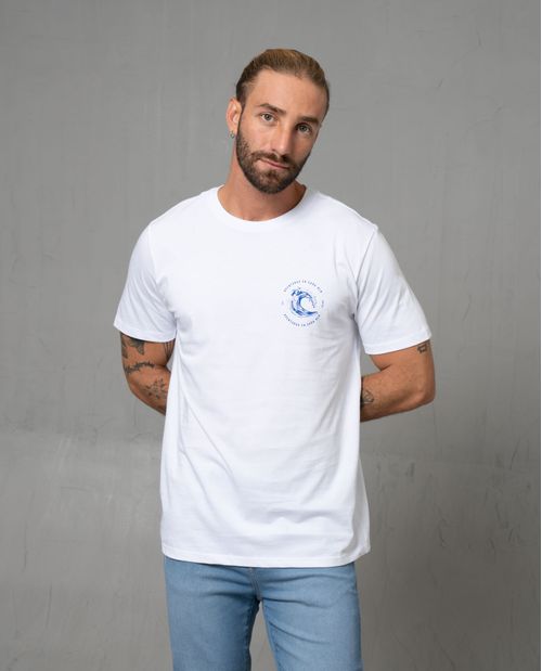 Camiseta con mini print en punto corazón para hombre