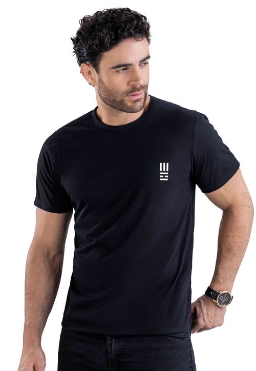 Camiseta Hombre Negro Mp 7766
