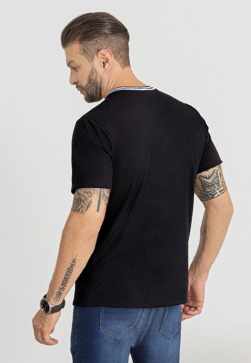 Camiseta Hombre Negro Mp 104405