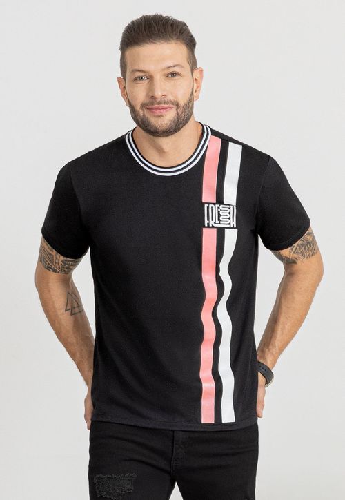 Camiseta Hombre Negro Mp 104405