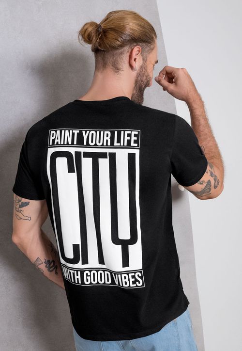 Camiseta Hombre Negro Rutta 103709