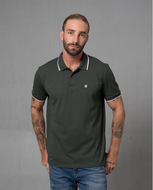 Polo en tejido piqué para hombre