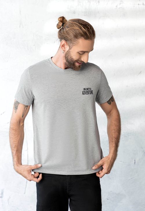 Camiseta Hombre Gris Jaspe Rutta 1855