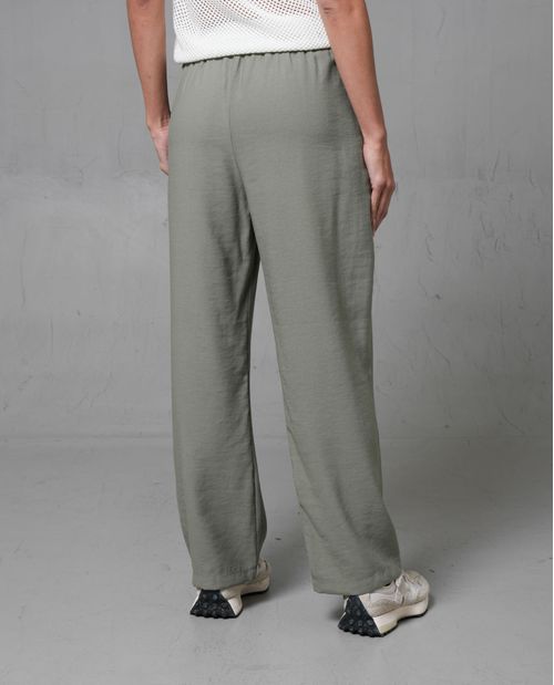 Pantalón Recto con elástico en cintura para mujer