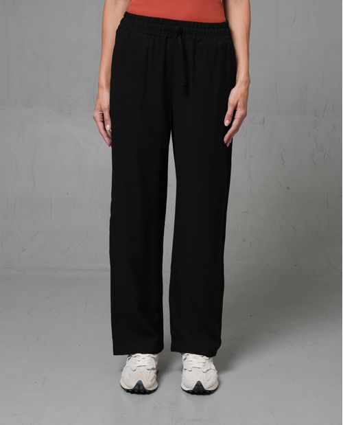 Pantalón Recto con elástico en cintura para mujer