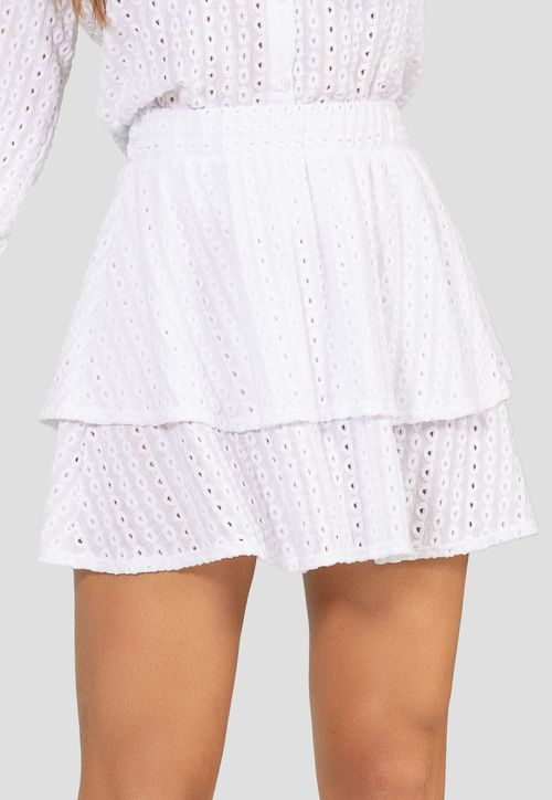 Falda Corta Mujer Blanco Mp 110536