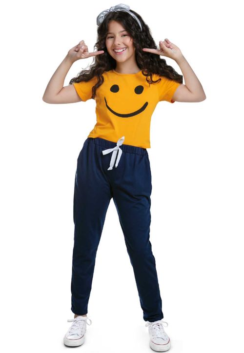 Camiseta Infantil Femenino Amarillo Mp 88957