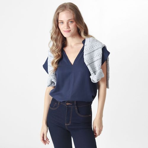 Blusa Cuello Neru Manga Corta