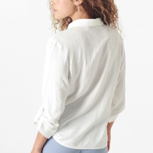 Blusa Cuello Camisero Manga Larga