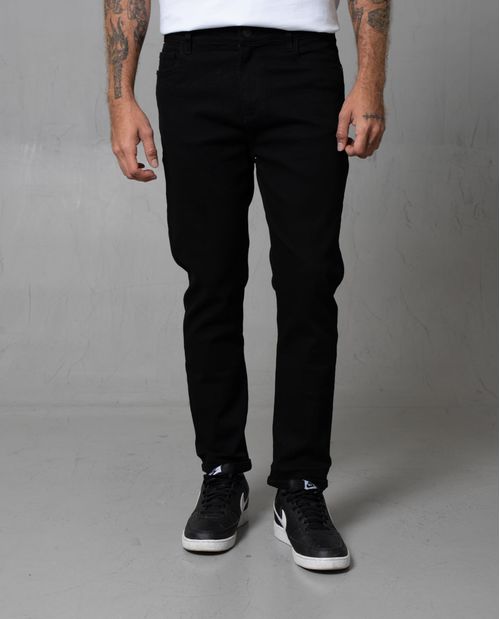 Jean Slim black denim para hombre