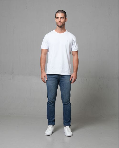 Jean Slim con raspones tono medio para hombre
