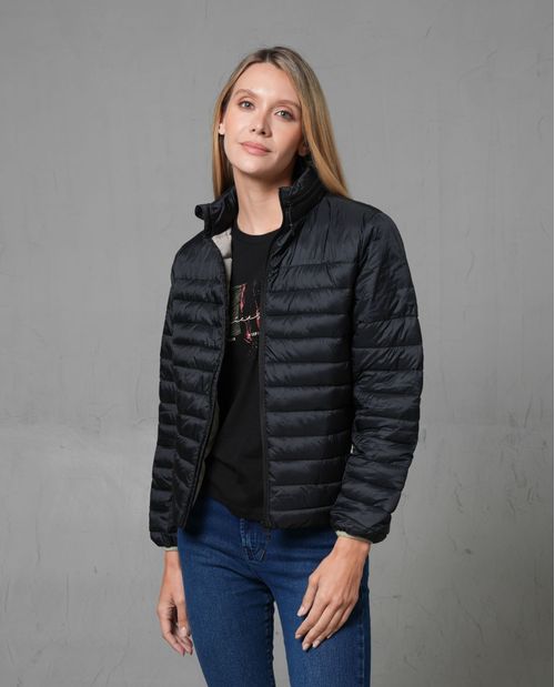 Chaqueta acolchada con capucha para mujer