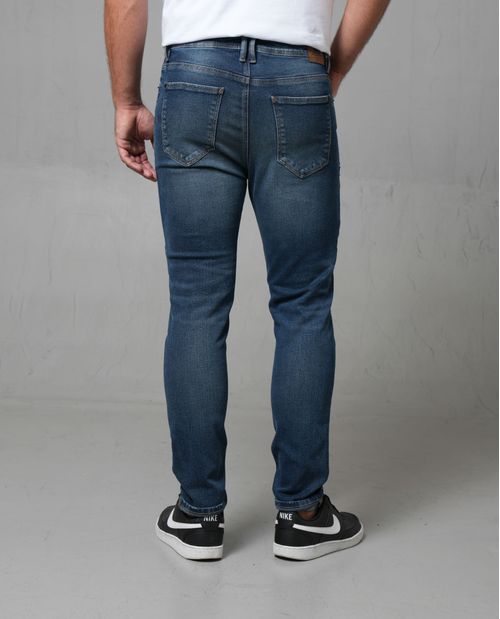 Jean Slim con cierres decorativos para hombre