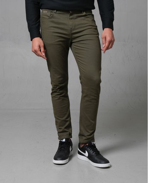 Pantalón Slim en dril semiliviano para hombre