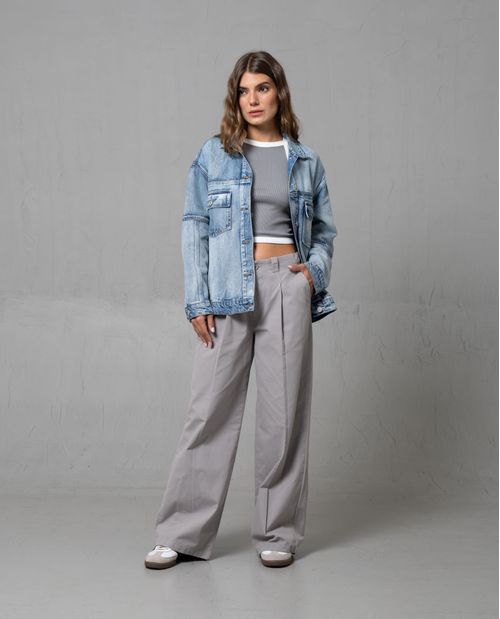 Chaqueta Trucker en bloques para mujer