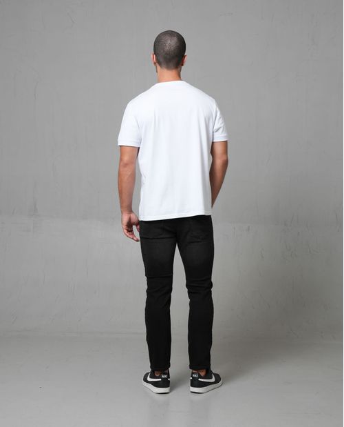 Jean Straight en black denim para hombre