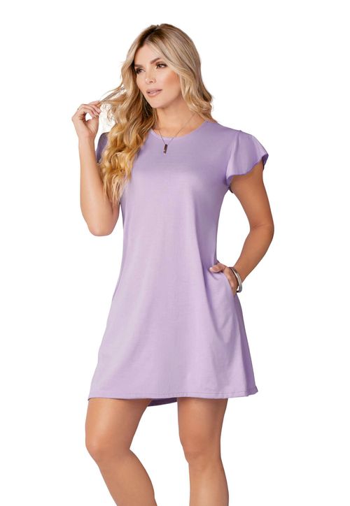 Vestido Corto Mujer Lila Mp 68383