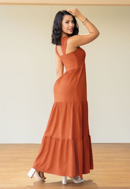 Vestido Mujer Naranja Mp 104373