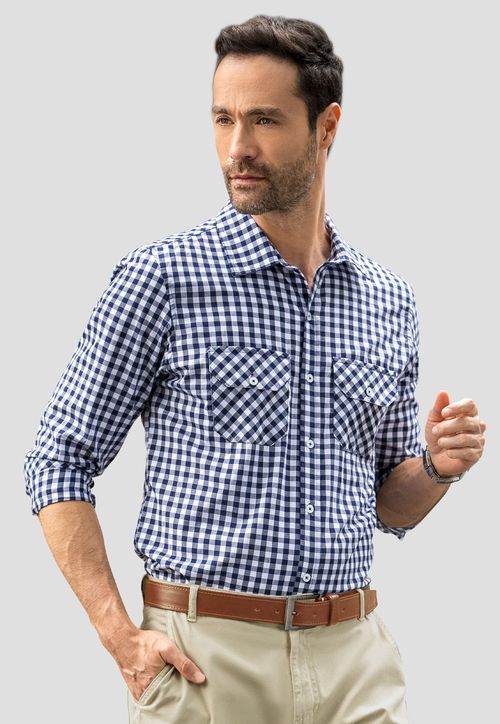 Camisa Hombre Azul Mp 110842
