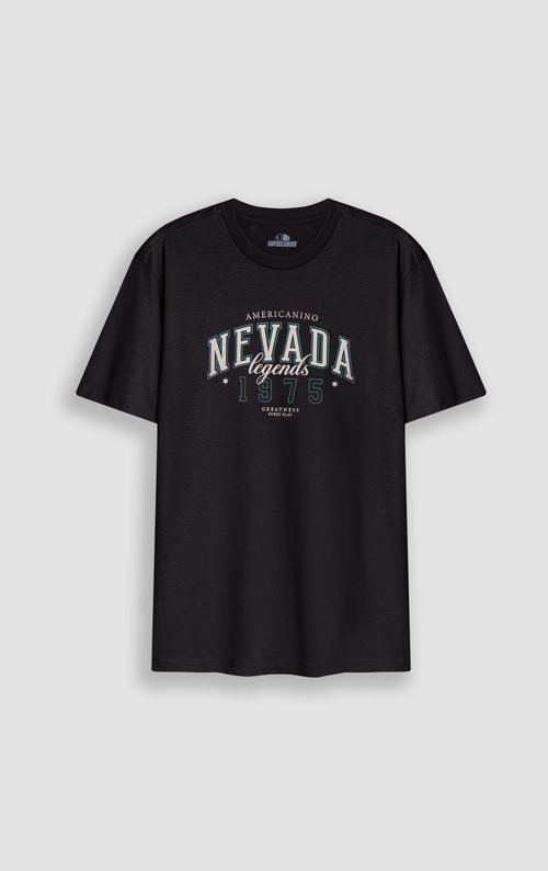 Camiseta cuello redondo estampada para hombre