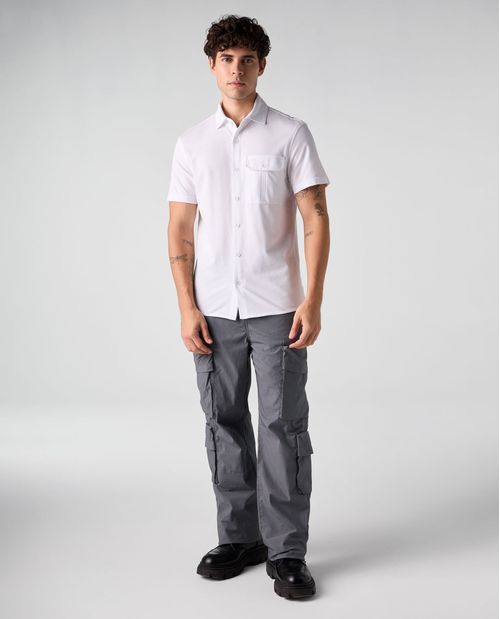 Polo Slim con bolsillo de parche para hombre