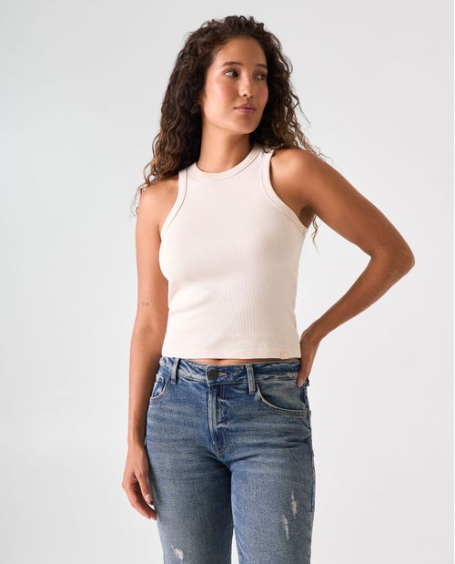 Camiseta manga sisa para mujer