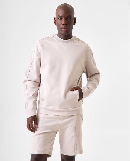 Buzo de cuello redondo tejido para hombre