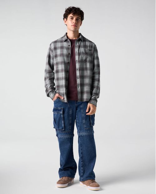 Camisa Slim tipo leñadora para hombre