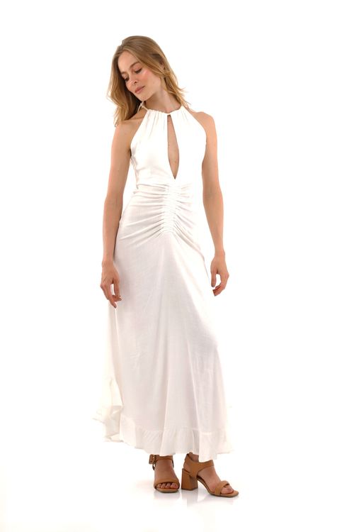 Vestido Largo Aurelia Marfil