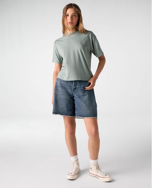 Camiseta con estampado localizado para mujer